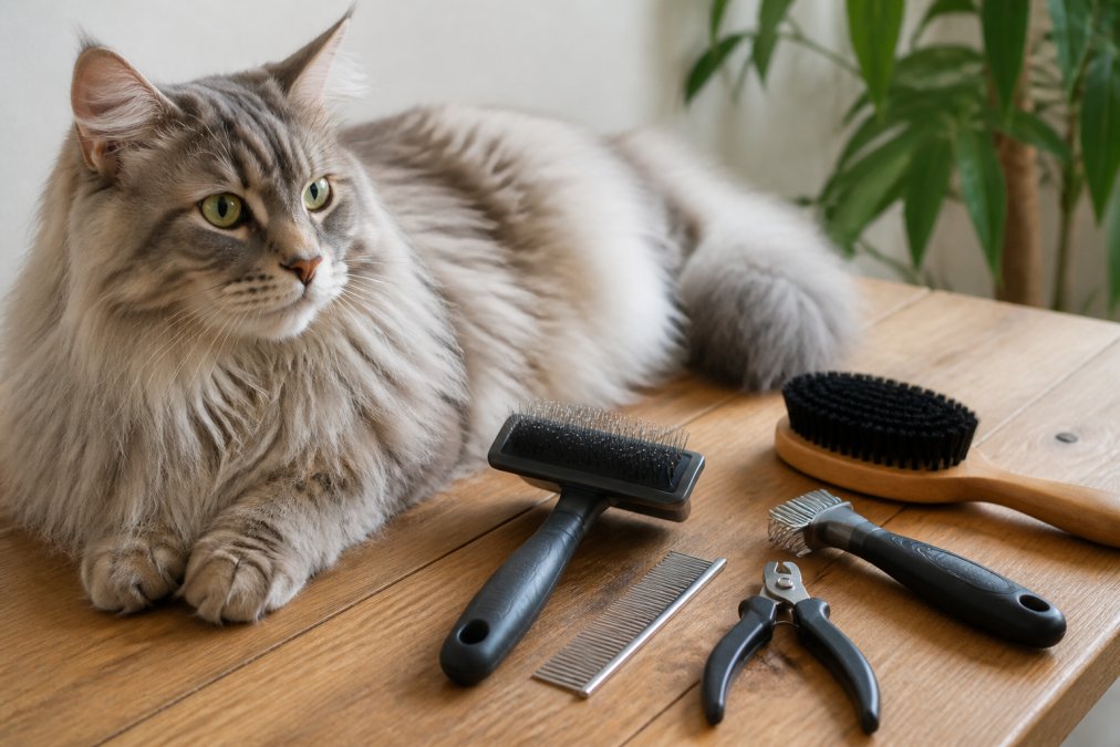 Premium Grooming Tools for Long-Haired Cats